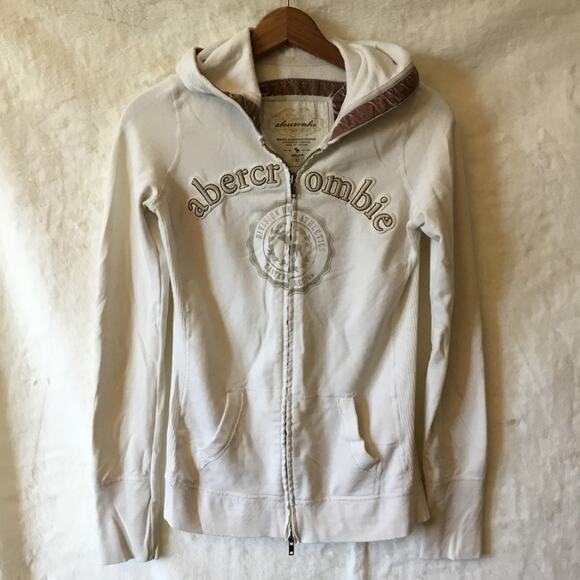 Abercrombie Girl White Zip Up Jacket - Picture 2 of 13